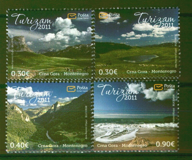 144 MONTENEGRO 2011 - Tourisam - Mauntain - Lake - MNH Set