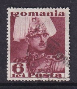 Romania #453  used 1935  King Carol II  6 l