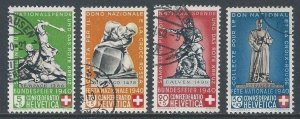 Switzerland #B100-3 Used National Fete Day - Short Set