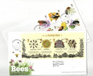 21015 The Honey Bee and Mini Sheet FDC (2) St.Bees PMK WS33803