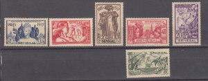 J45774 JL stamps 1937 africa senegal mh set #172-7