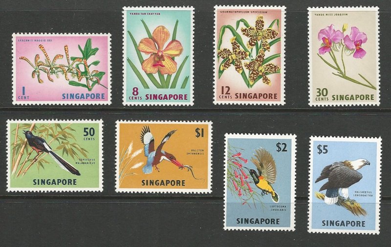 Singapore, 1963, Scott #62-69 mint, never hinged, Complete Set of 8,  V.F.