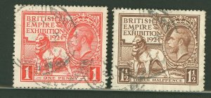 Great Britain #185-186 Used Single (Complete Set)