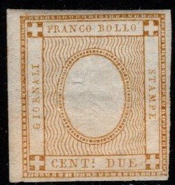 1862 Italy Revenue Sardinia 1 Cent Newspaper Stamp MNH