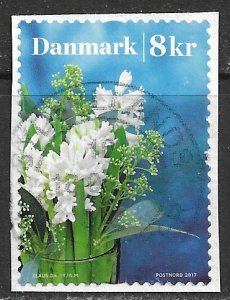 Denmark ~ Scott # 1785 ~ Used on paper ~ Flowers