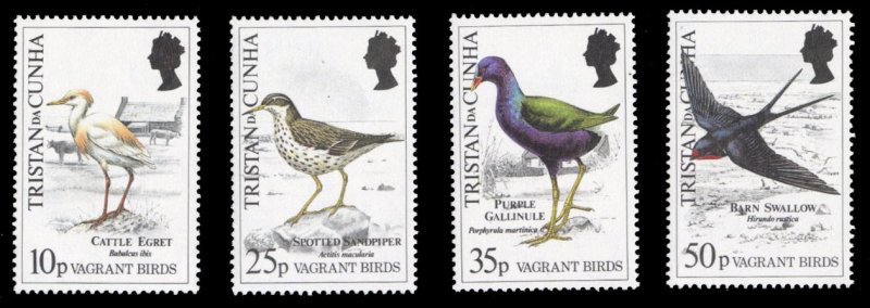 Tristan da Cunha #464-467 Cat$13.30, 1989 Birds, set of four, never hinged