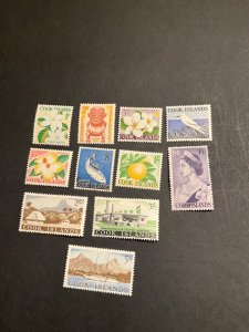 Stamps Cook Islands Scott #148-58 hinged