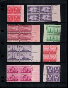 US 8 MNH plate blocks