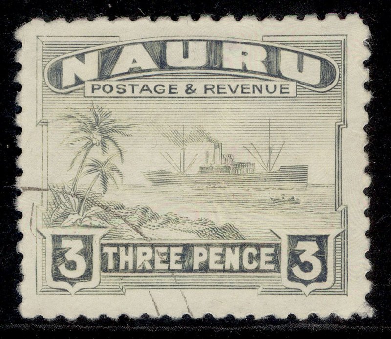 NAURU GV SG31B, 3d greenish grey, FINE USED. Cat £22.