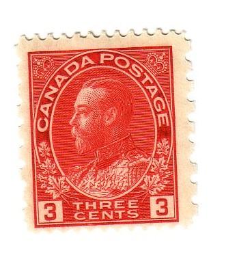 Canada Sc 184 1931 3 c G V Admiral pf 12 x 8 stamp mint