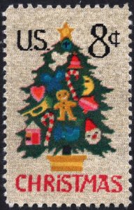 SC#1508 8¢ Christmas Tree in Needlepoint (1973) MNH