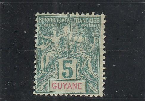 French Guiana  Scott#  35  MH  (1892 Navigation & Commerce)