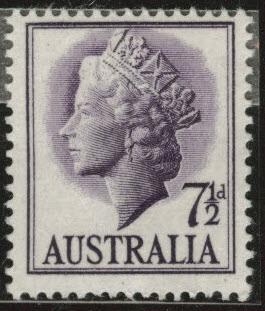 Australia  Scott 297 MNH** 1957 violet QE2 