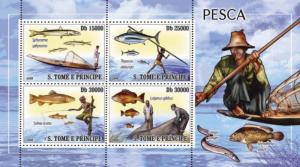 SAO TOME E PRINCIPE 2008 SHEET FISHING st8404a