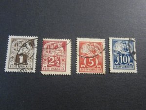 Estonia 1922 Sc 66,68,70,72 FU