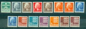 Denmark #629//650  Mint NH  Scott $29.65