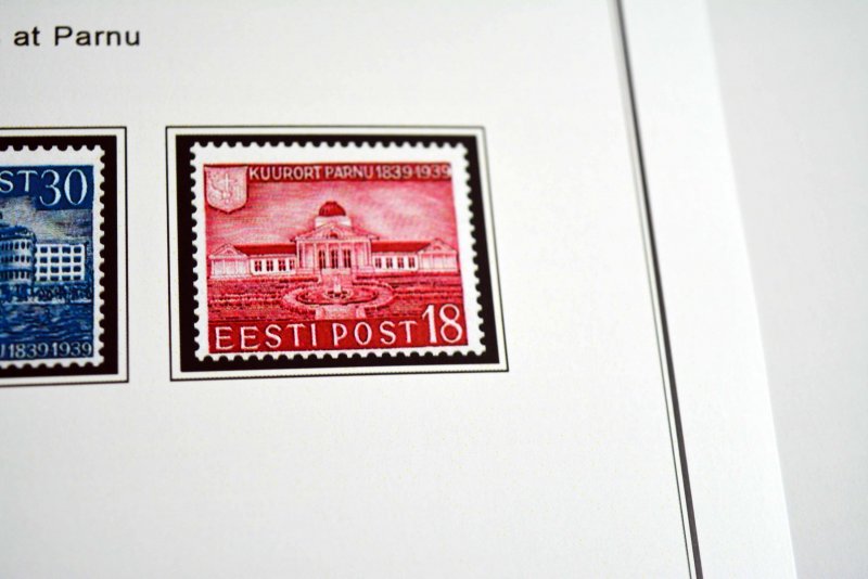 COLOR PRINTED ESTONIA 1918-2010 + 2011-2020 STAMP ALBUM PAGES (112 ill. pages)