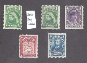 Canada NEWFOUNDLAND# NL 80, 80a, 84-86 VF MH/1UN PART ROYAL FAMILY & MAP BS23070