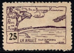 1922 France Poster Stamp  Aviation Meeting La Baule Loire-Atlantique 1922