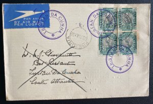 1937 Pretoria South Africa Airmail Cover To Tristan Da Cunha Official Overprint