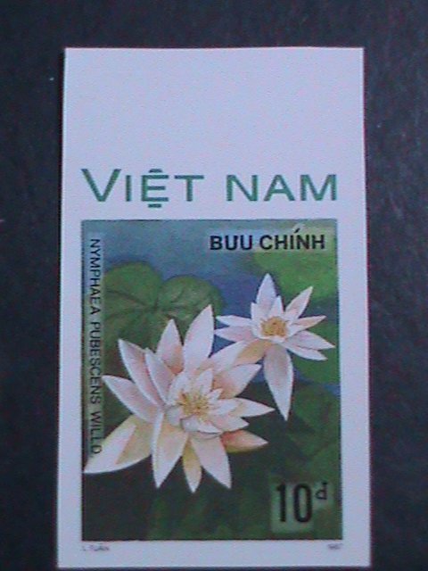 ​VIETNAM-1988 SC #1849-55 LOVELY WATER LILY-LOTUS COMPLETE SET IMPERF MNH VF