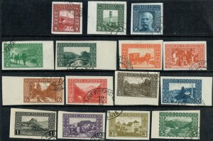 [mag193] BOSNIE & HERZEGOVINA 1906 Scott#30b/45b used (except #42b) IMPERFORATED