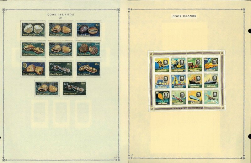 Cook Islands 1892-2010 MNH, LH & U in Mounts & Hinged on Scott International Pgs