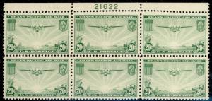 U.S. # C21 MINT NH Plate Block