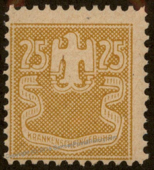 Germany MNH 25pf Krankenscheingebuehr Medical Receipt Revenue Stamp 96205