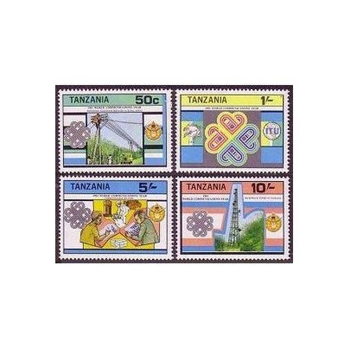 Tanzania 229-232,232a,MNH.Mi 229-232,Bl.34. World Communication Year.WCY-1983