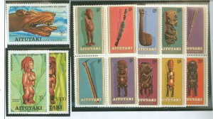 Aitutaki #160-162/195a-207a Mint (NH) Single (Complete Set)