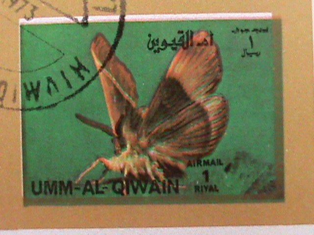 ​UMM AL QIWAIN STAMP-1973- LOVELY BUTTERFLIES  CTO-MNH STAMP SHEET -RARE