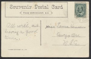 1906 RPO Postmark on Chalet Lake Louise PC Moose Jaw & Calgary RPO/No 10