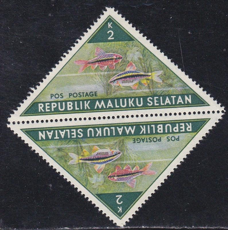 South Molucca Islands, Tropical Fish, NH, Triangle Stamp