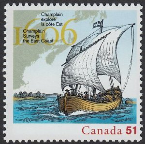 PERFORATION 11.0 = CHAMPLAIN'S SAILING SHIP = stamp fr SS Canada 2006 #2156a MNH