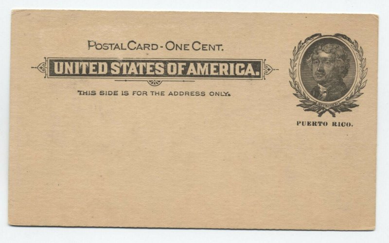 Puerto Rico UX3 1899 postal card overprint mint [y4272]