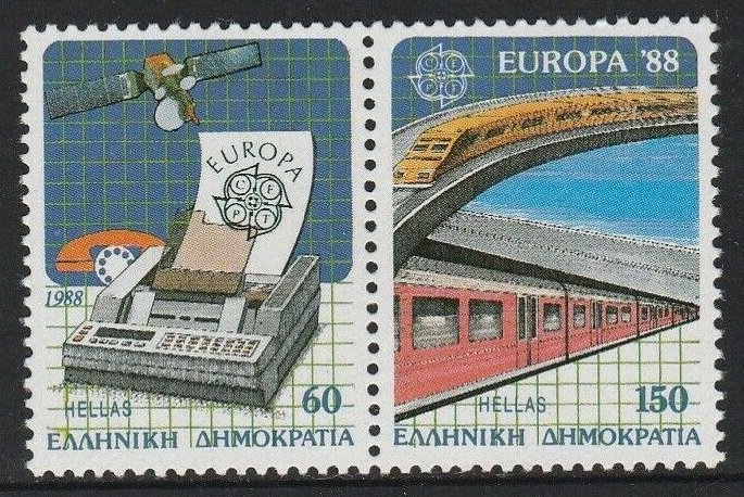 1988 Greece 1685-1686Paar Europa CEPT / Satellite 14,00 €