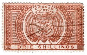 (I.B) Orange Free State Revenue : Duty Stamp 3/-