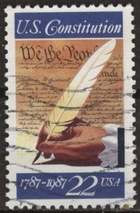 US 2360 (used) 22¢ signing of the Constitution (1987)