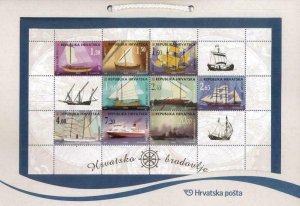 CROATIA/2018, (SOUVENIR PACK) CROATIAN SHIPS, MNH