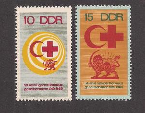 GERMANY - DDR SC# 1099-1100 F-VF MNH 1969