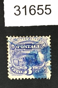 US STAMPS # 113 USED BLUE CANCEL LOT #31655