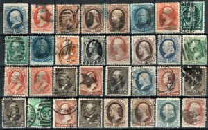 [0955] 1870-90 Selection of « Bank note issue » used (x32)