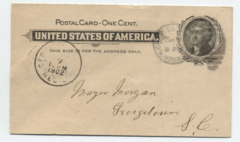 1902 Charleston SC West Indian Exposition handstamp on postal card [5834.6] 