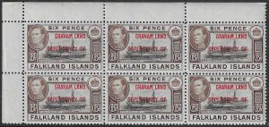 FALKLAND IS. DEPS. 1944-45 Complete set of eight overprints - 38852