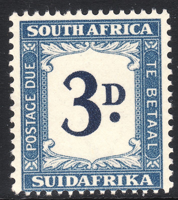 1948 - 1949 South Africa postage due 3 pence issue Sc# J37 MNH CV $16.00