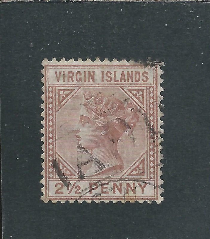 BRITISH VIRGIN IS 1879-80 2½d RED-BROWN FU SG 25 CAT £130