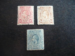 Stamps - St. Vincent - Scott# 119-121 - Used Part Set of 3 Stamps