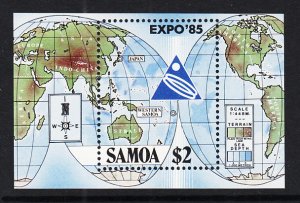 Samoa 654 Map Souvenir Sheet MNH VF