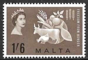 MALTA 1963 FREEDOM FROM HUNGER FAO Issue Sc 291 MNH